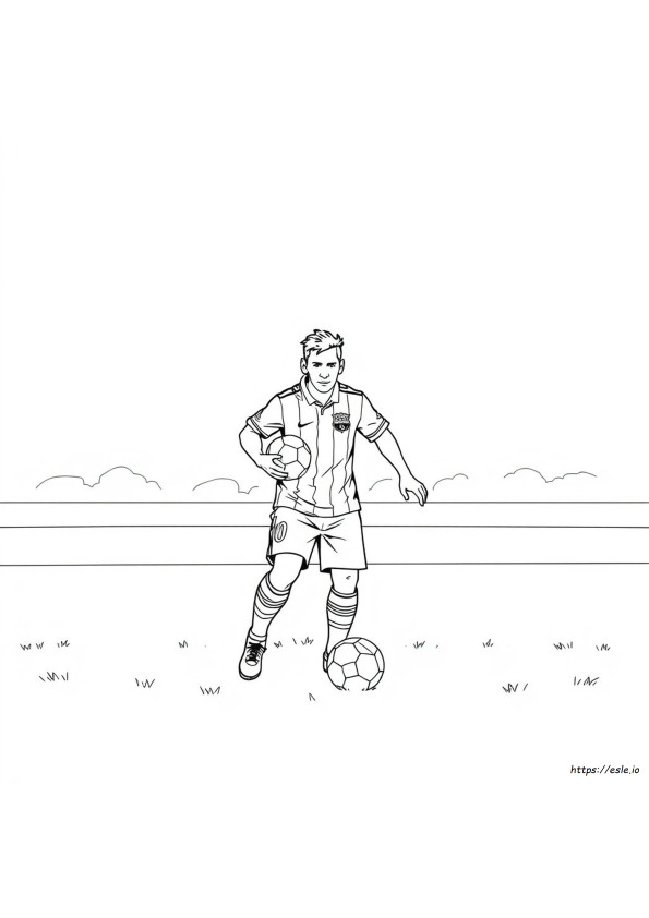 Messi Coloring Page