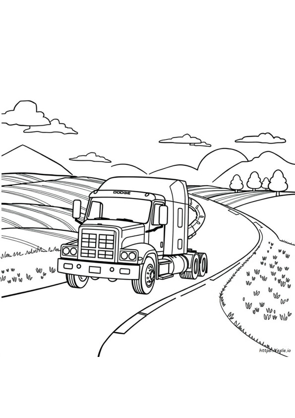 Diesel Truck Dodge Truck Coloring Pages