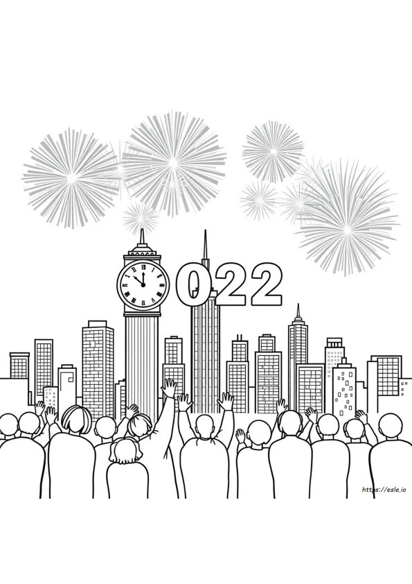 Nieuwjaar Kleurplaten 2022