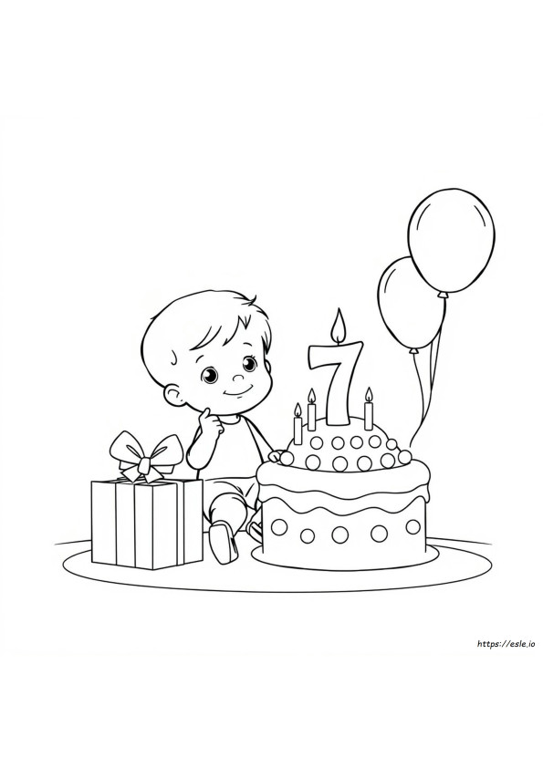 7Th Birthday Coloring Pages
