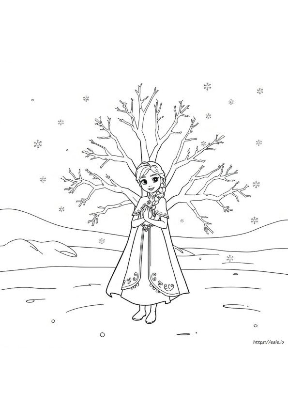 Anna Elsa Frozen Coloring Pages