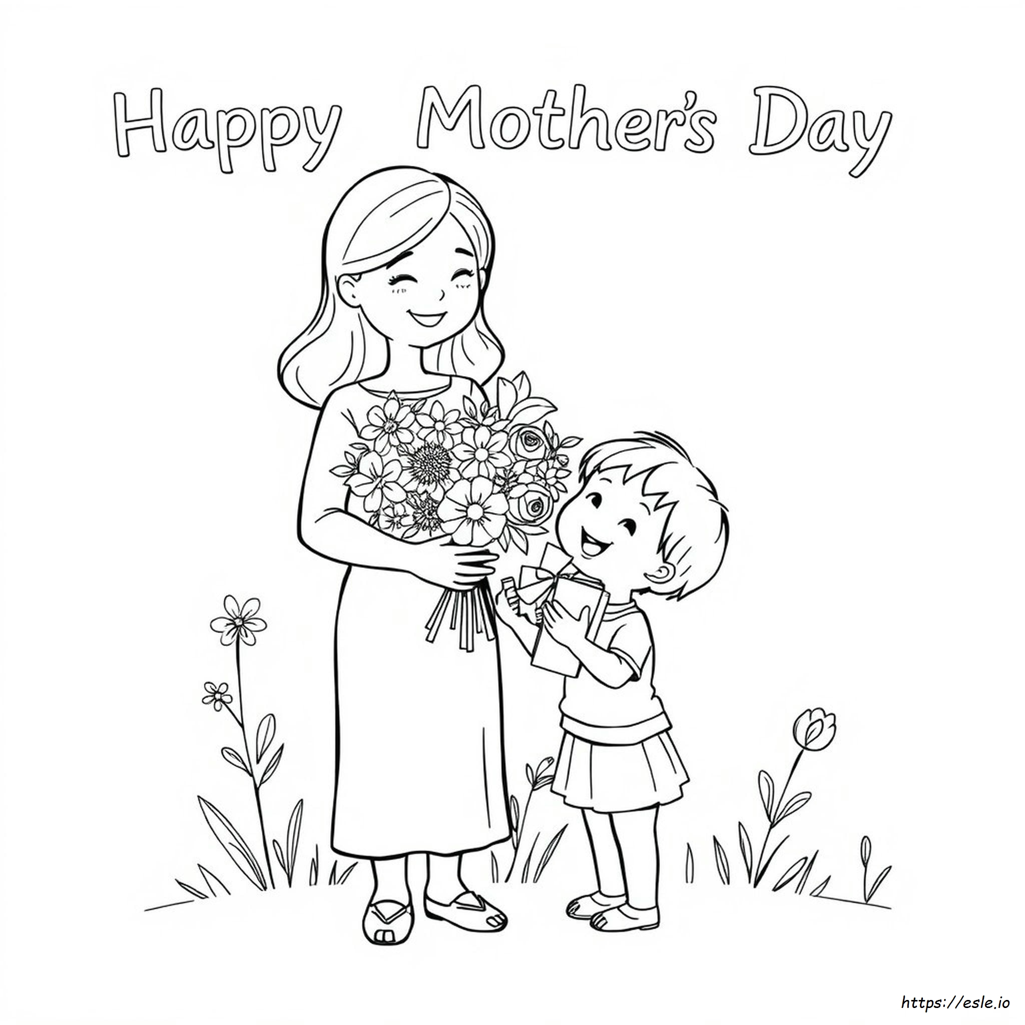 Kartu Mewarnai Selamat Hari Ibu