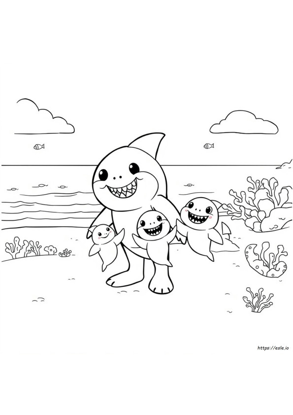 ママサメ ぬりえ