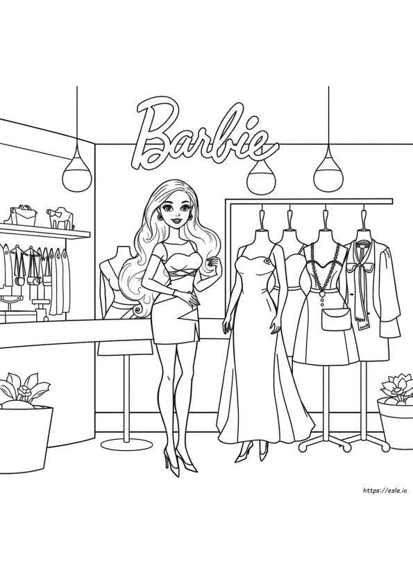 Printable Fashion Barbie Coloring Pages