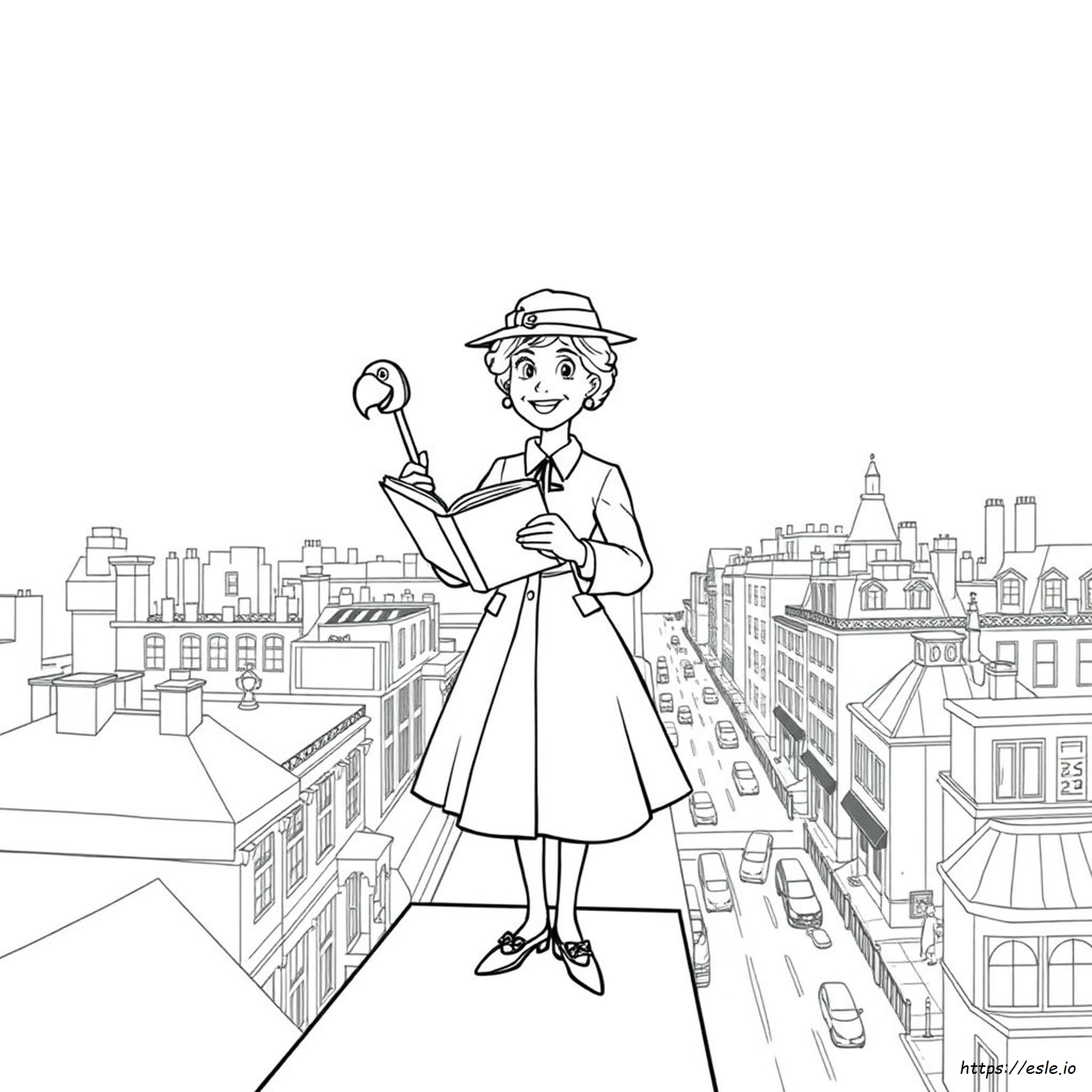 Coloriage Mary Poppins