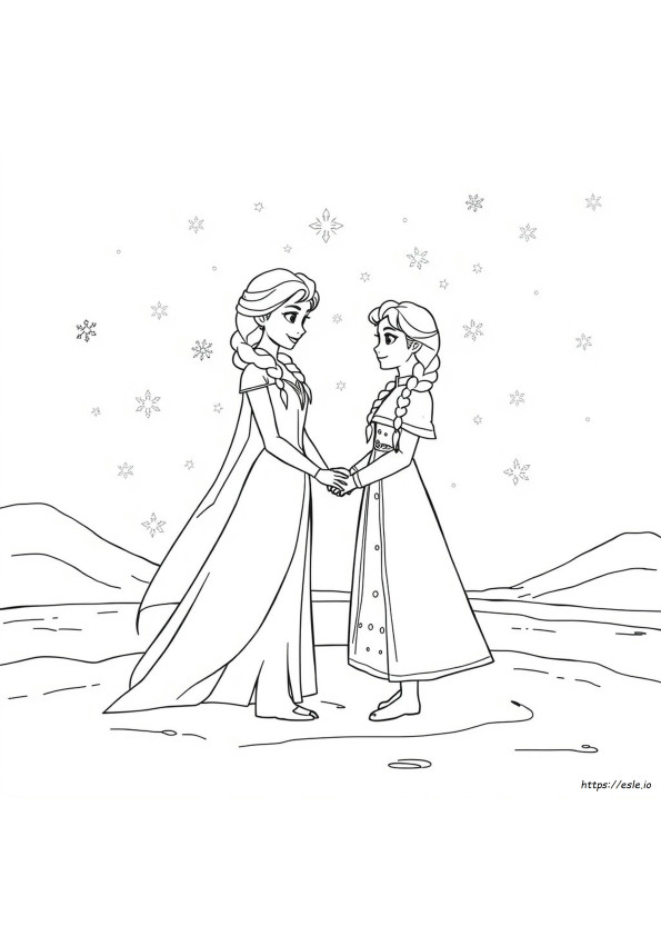 Elsa And Anna Images For Colouring