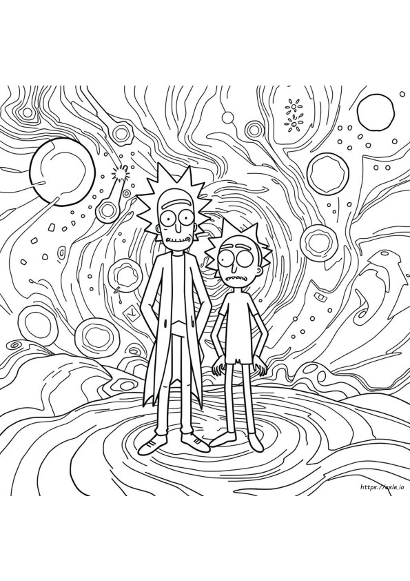 Coloriages Rick Et Morty Psychédélique