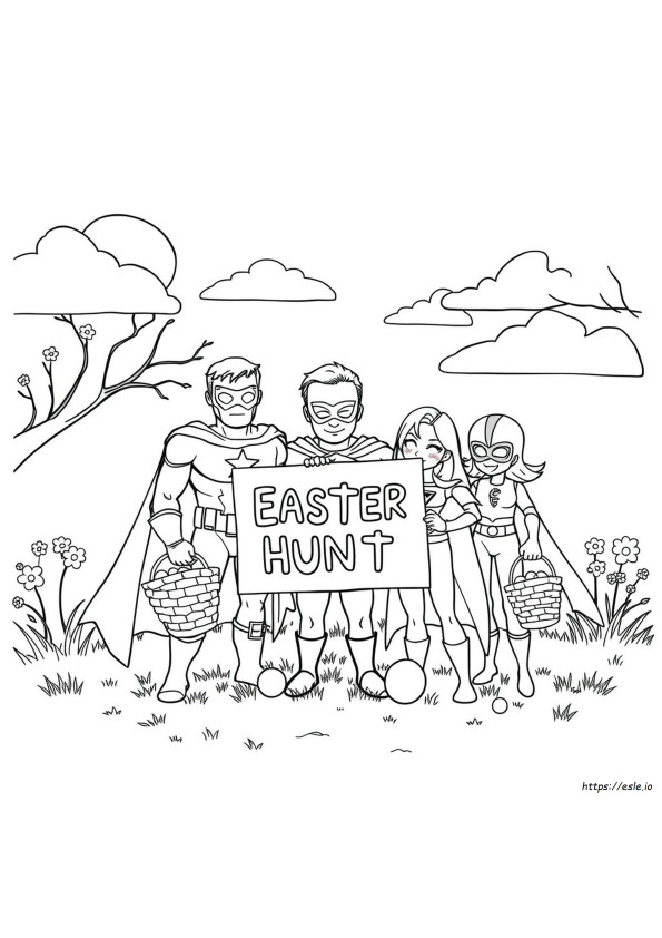 Disegni Di Pasqua Di Supereroi Da Colorare