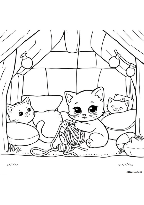 Kedi Lol Boyama Sayfaları Evcil Hayvanlar