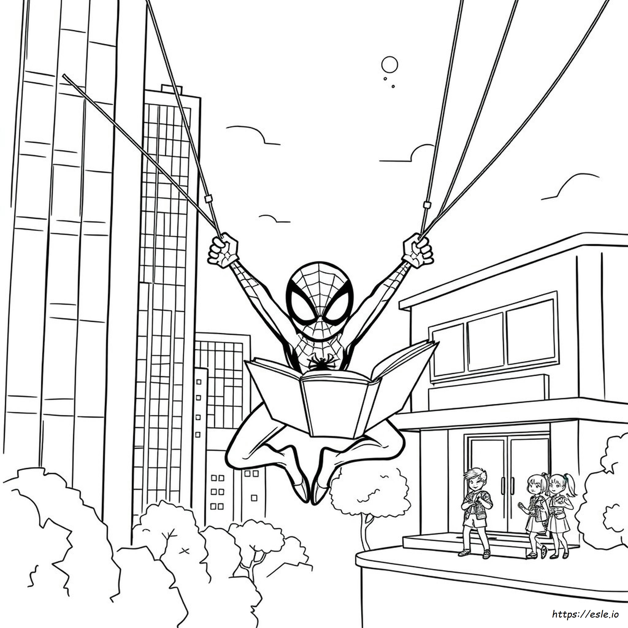 Páginas Para Colorear De Actividades Educativas De Spiderman Para Colorear
