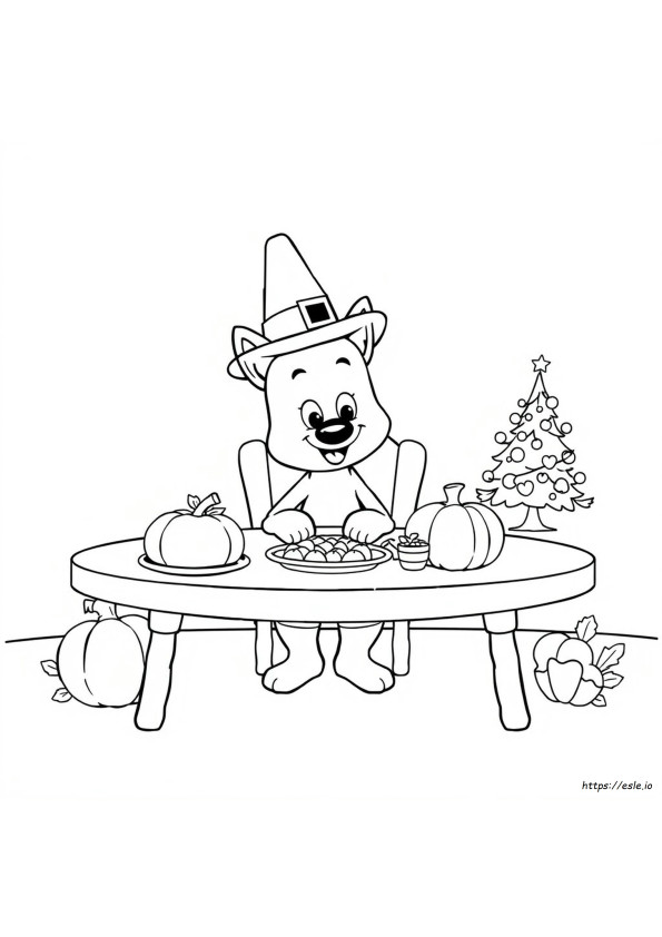 Bluey Thanksgiving Coloring Pages Printable