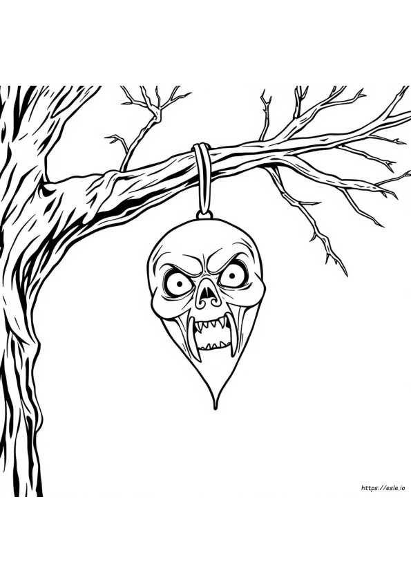Scary Mask Coloring Pages