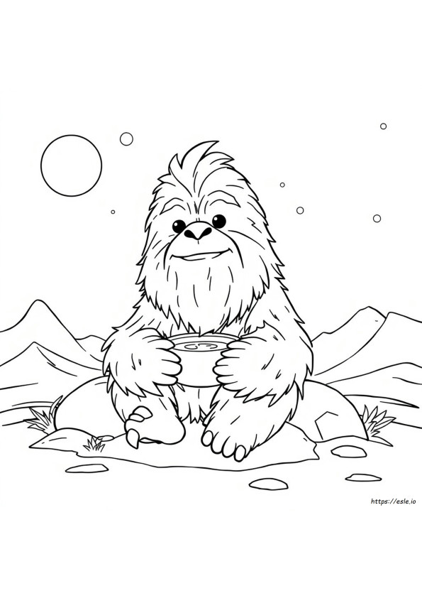 Cute Chewbacca Coloring Page