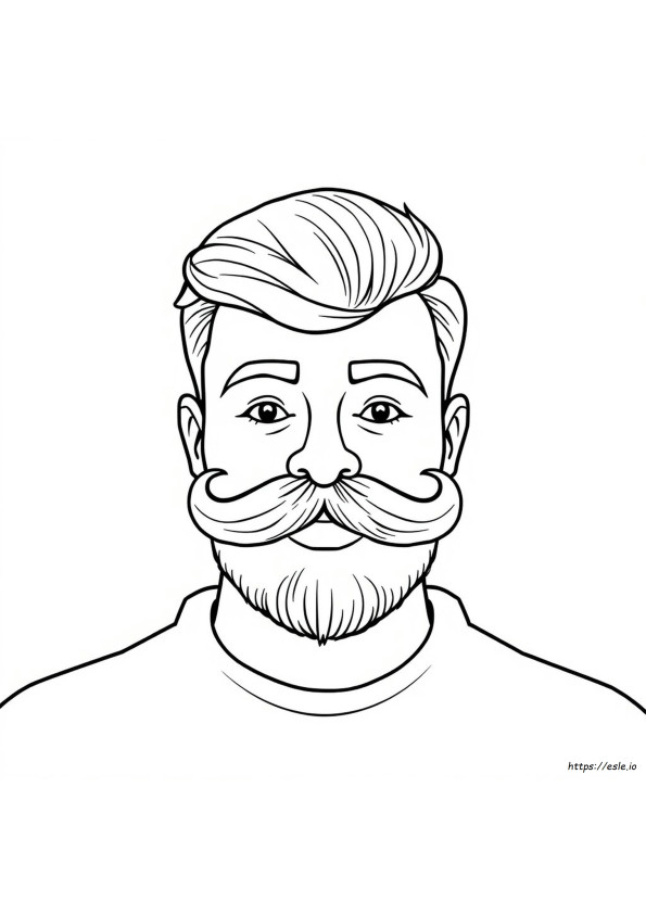 Mustache Colouring Pages