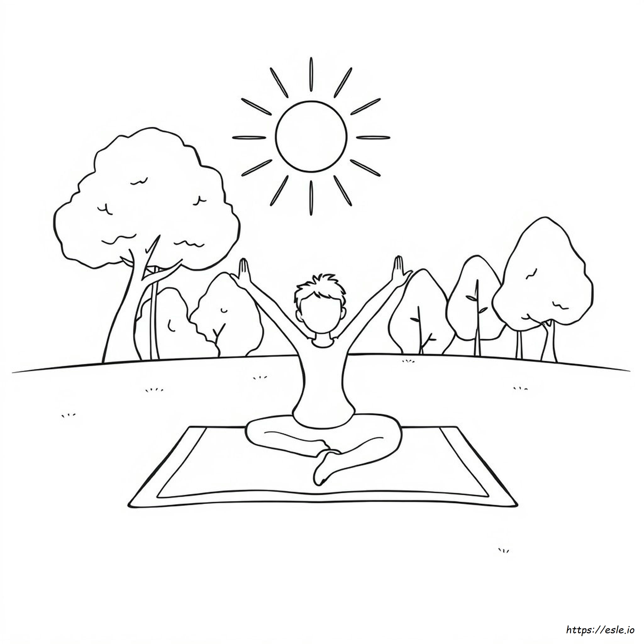 Monthly Exercise Coloring Page