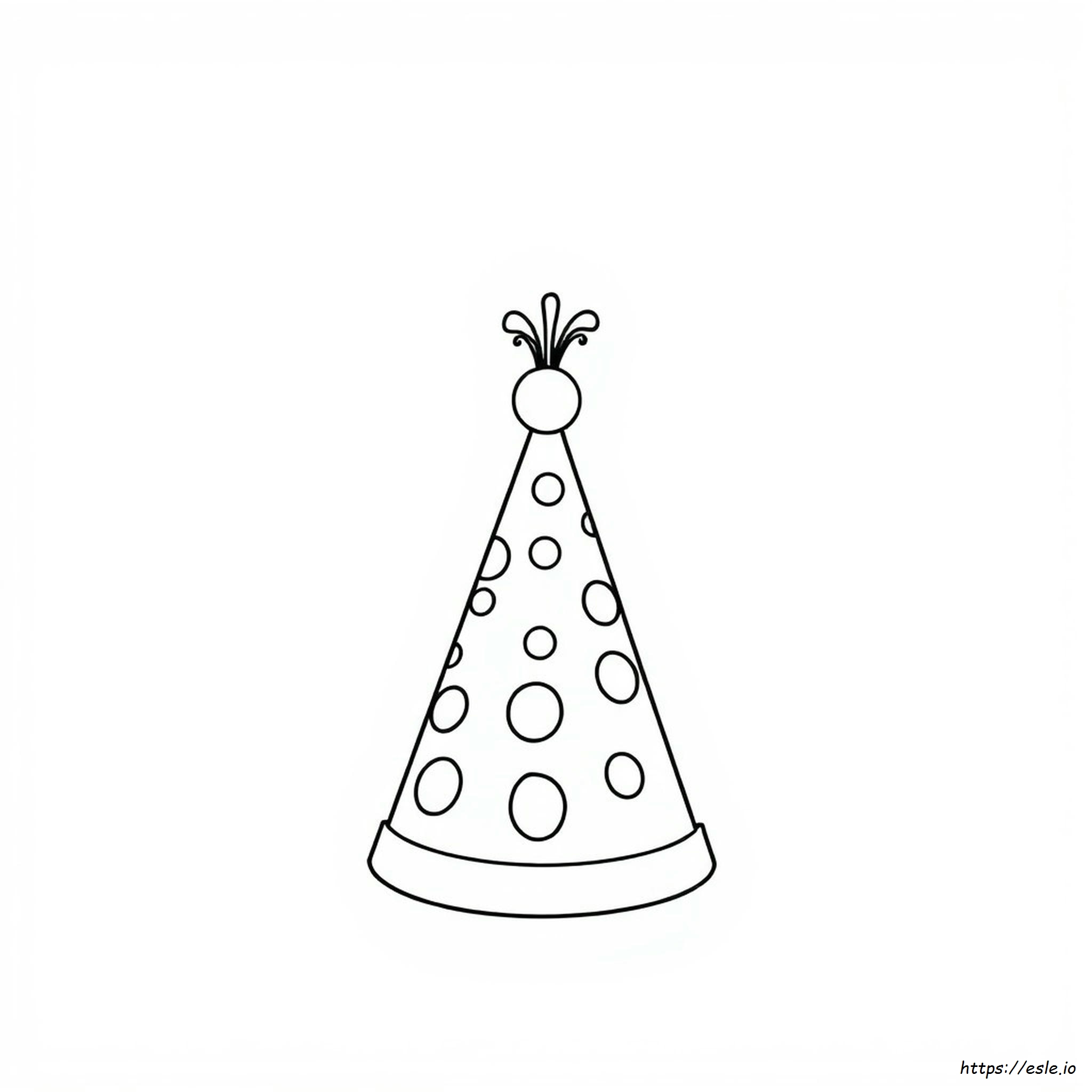 Blank Party Hat Coloring Page