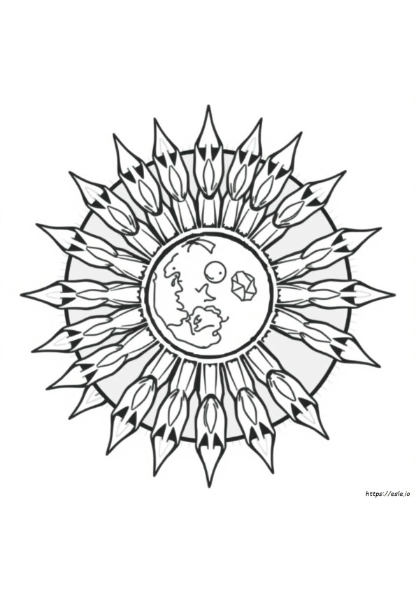 Sonne Und Mond Mandala Ausmalbilder