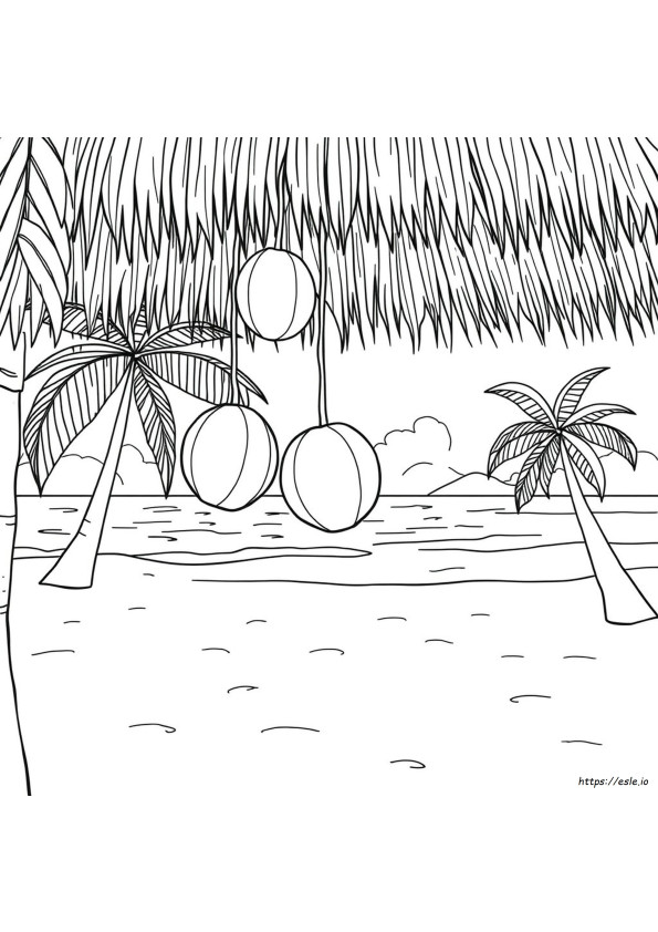 Coconut Coloring Sheet