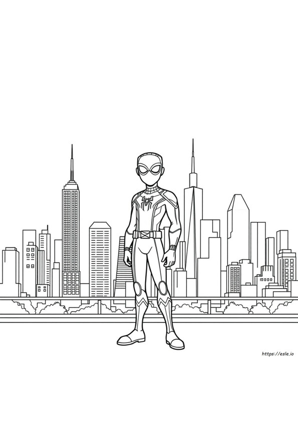 Miles Morales Colouring Pictures