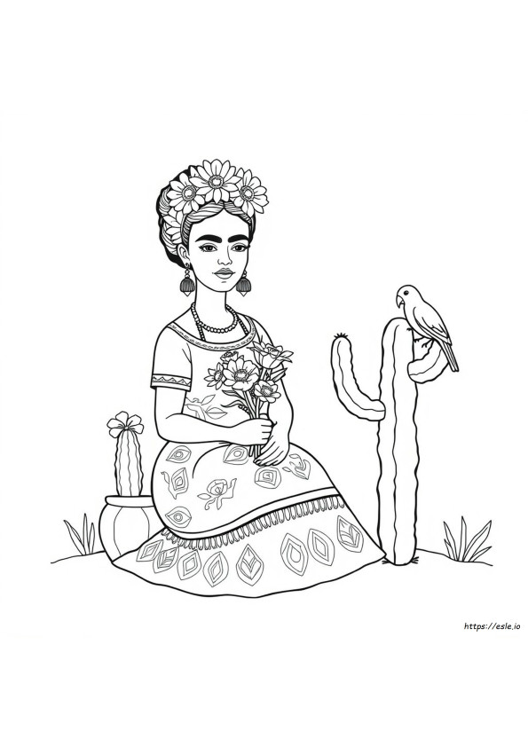 Carte De Colorat Frida Kahlo