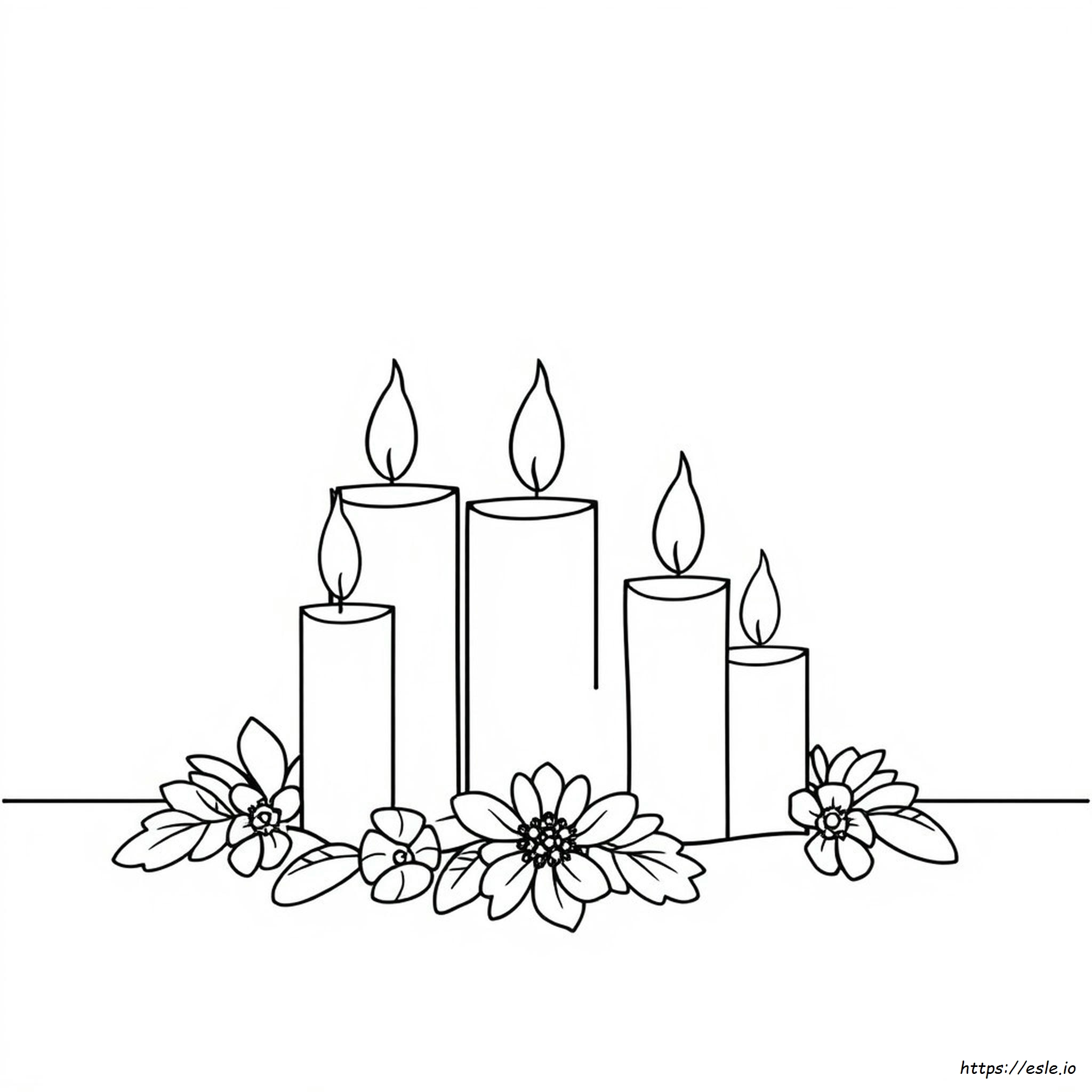 Coloring Pictures Of Candles