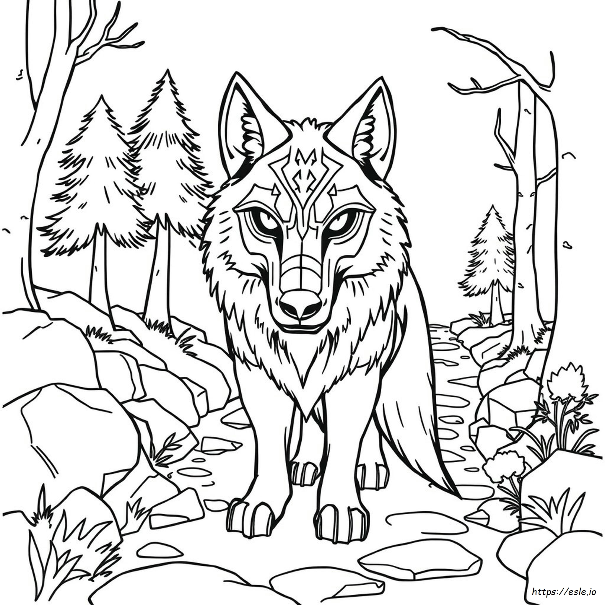 Maschera Da Lupo Da Colorare