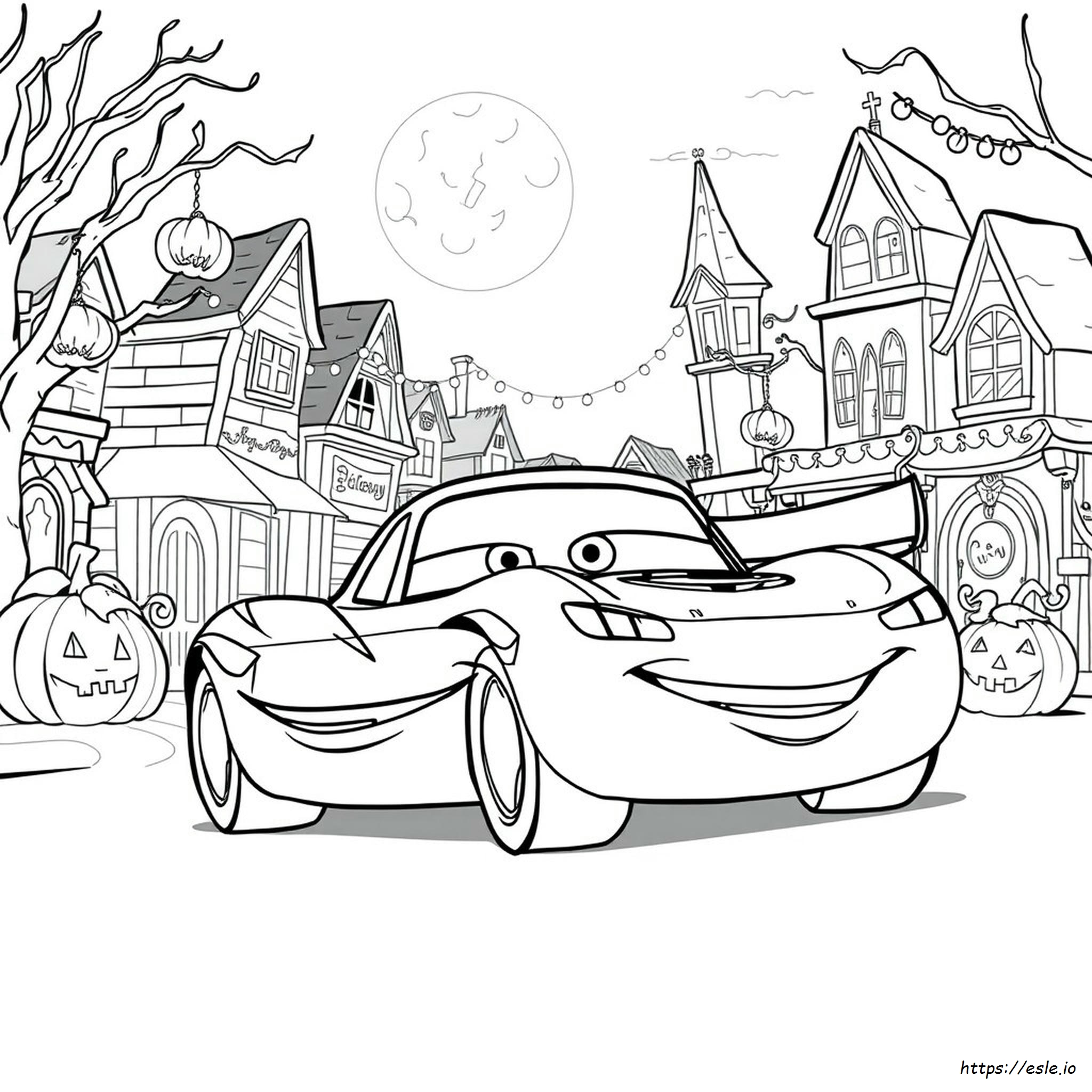 Halloween Lightning Mcqueen Coloring Page