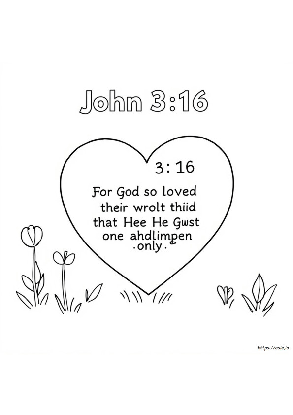 John 3:16 Coloring Pages