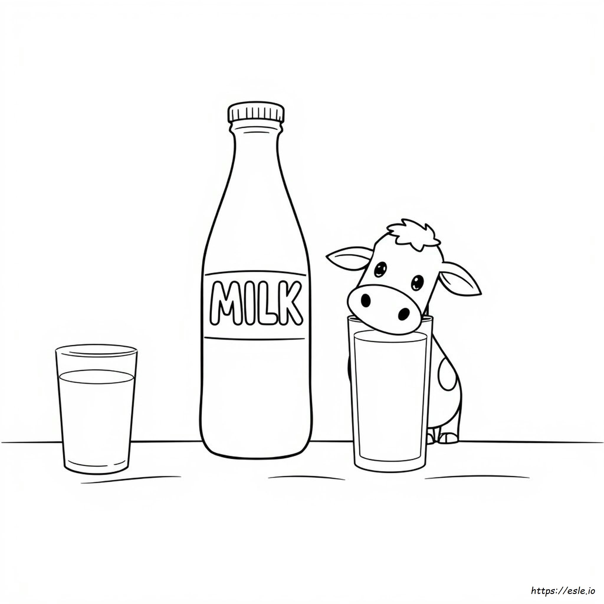 Milk Bottle Coloring Page