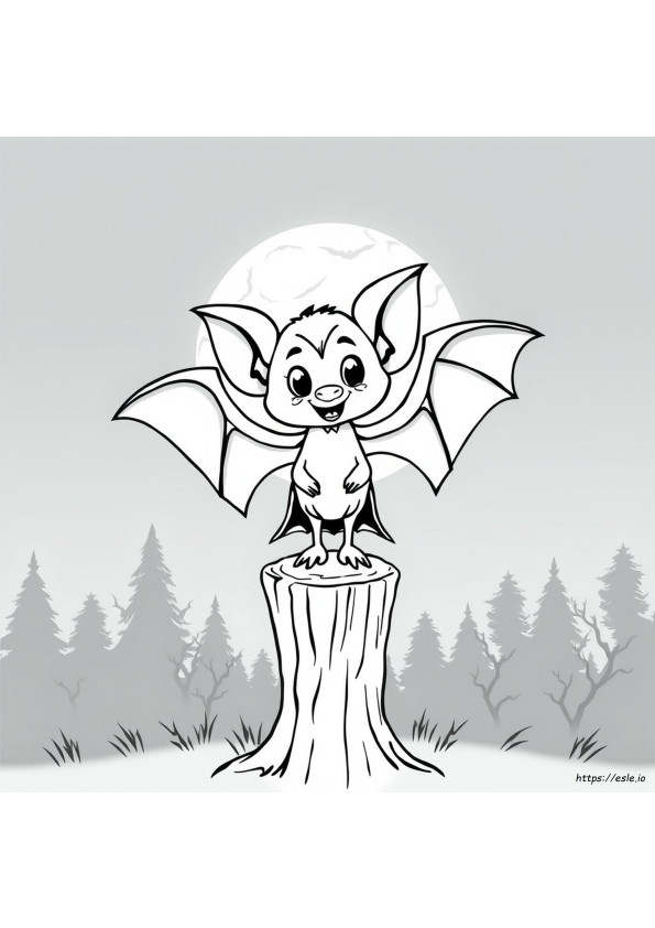 Cartoon Vleermuis Kleurplaten