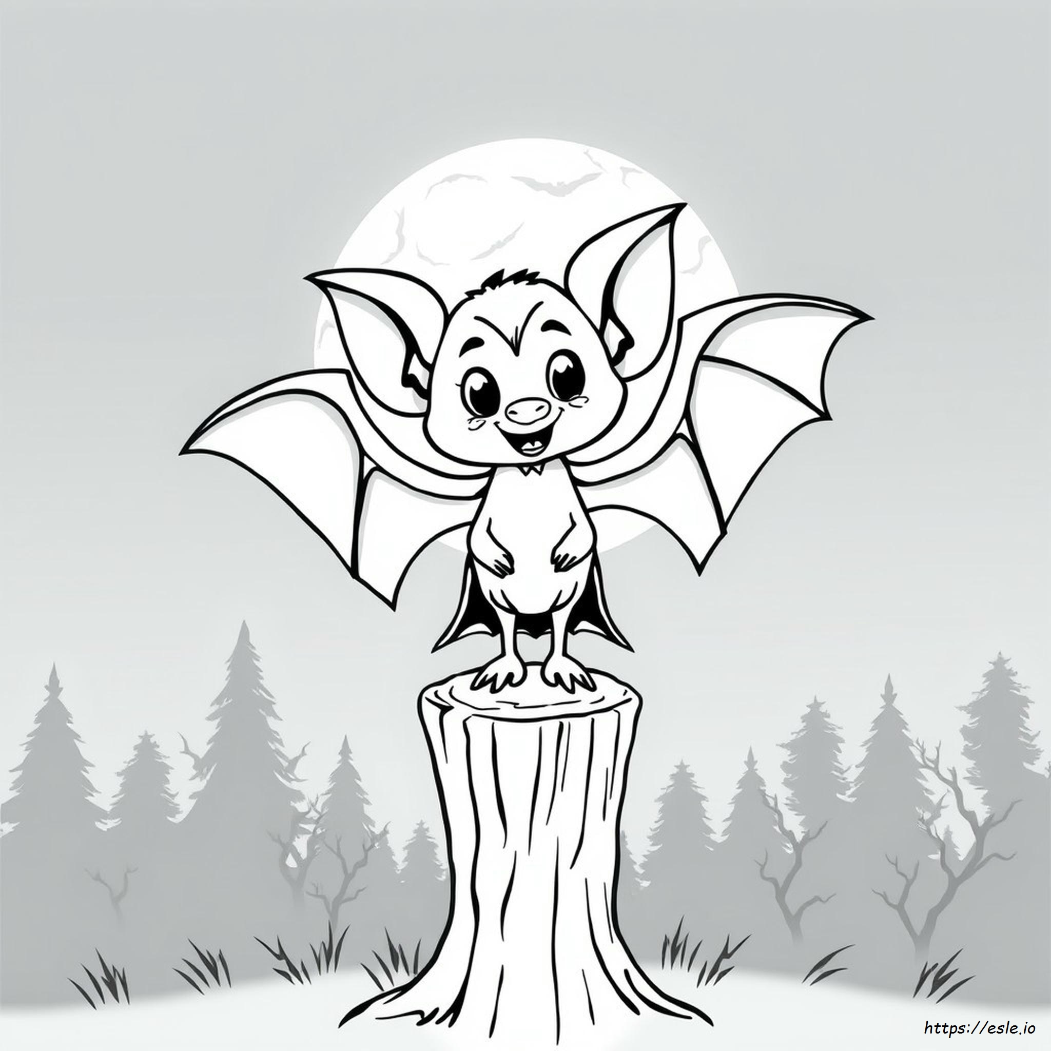 Cartoon Bat Coloring Pages