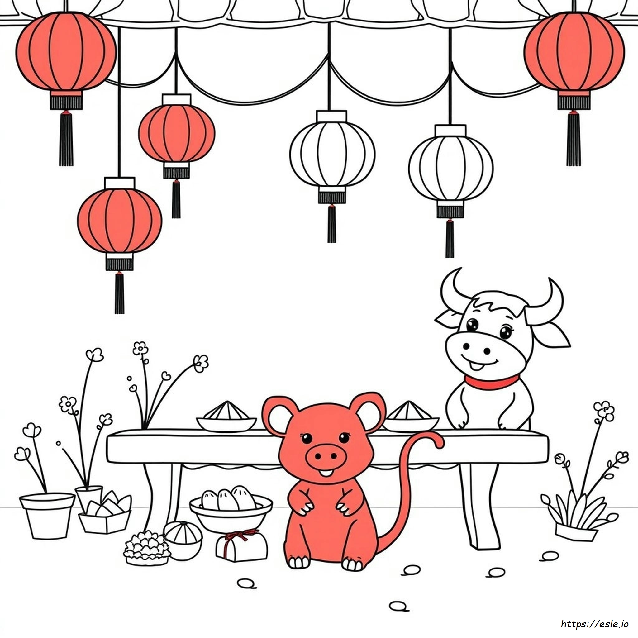 Chinese New Year Colouring Pages