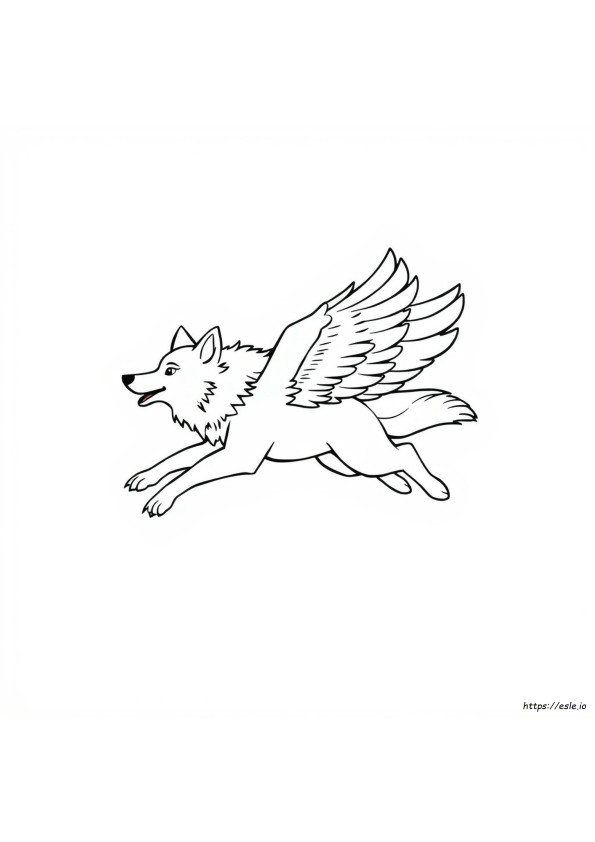 Vliegende Wolf Kleurplaten