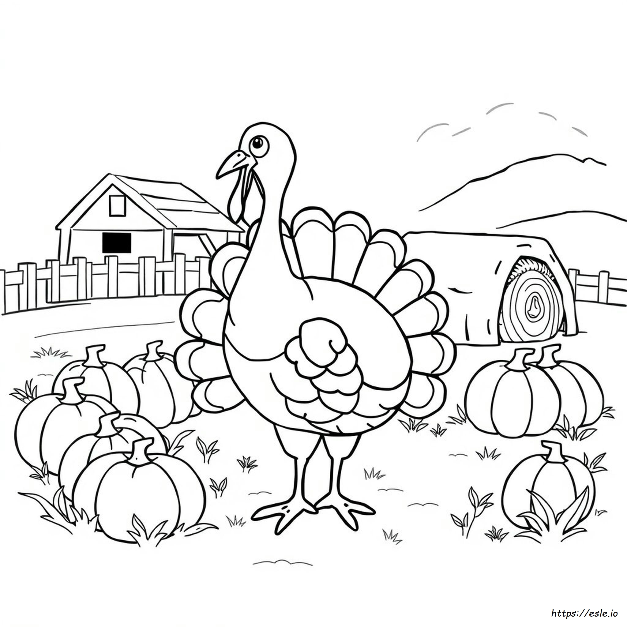 Coloring Page Of Turkey