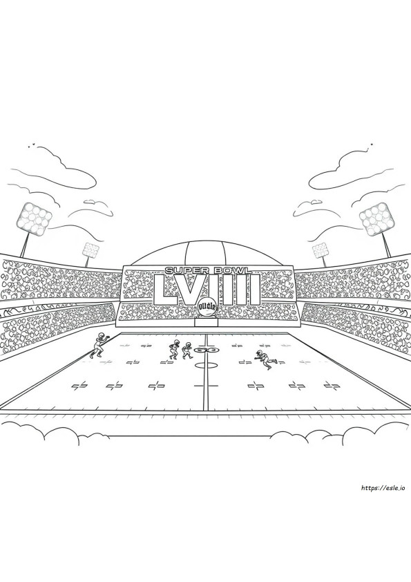 Super Bowl Lviii Coloring Page