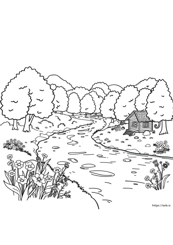 Rivier Kleurplaat