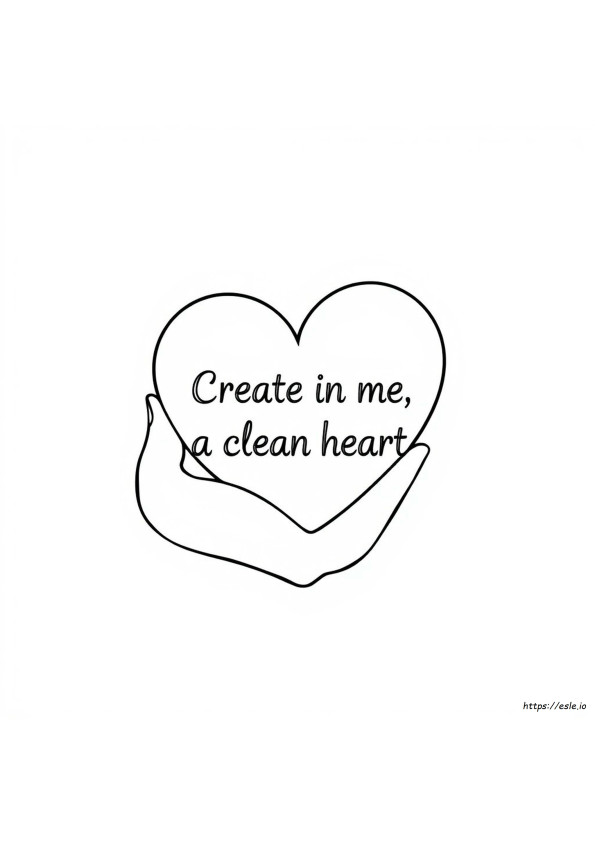 Free Printable Create In Me A Clean Heart Coloring Page