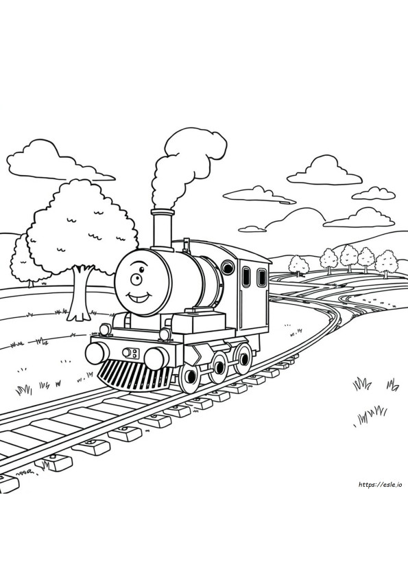 Kereta Coloring Pages