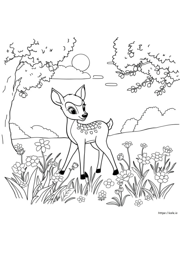 Egyszerű Bambi Színező Oldalak