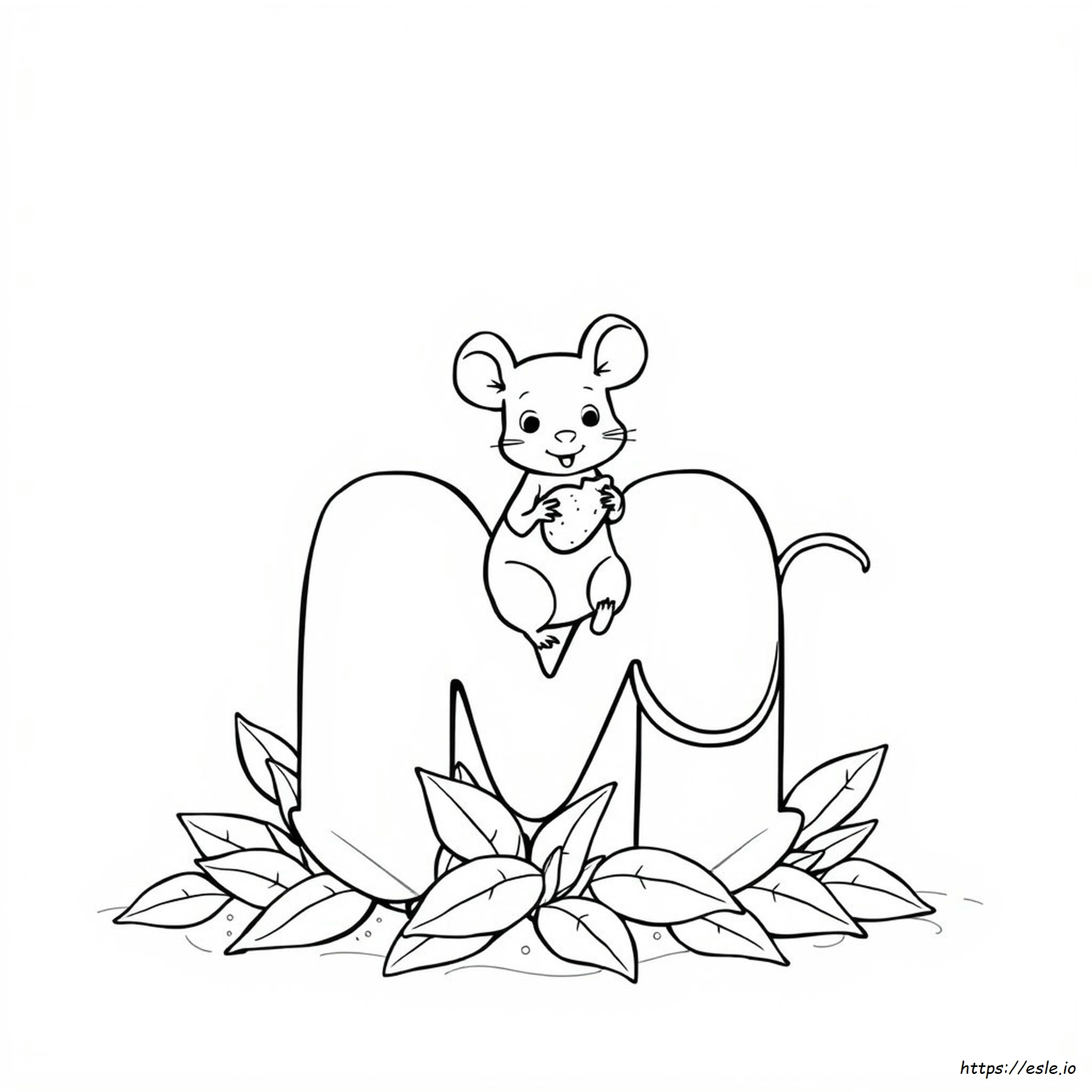 M Is For Mouse Coloring Page