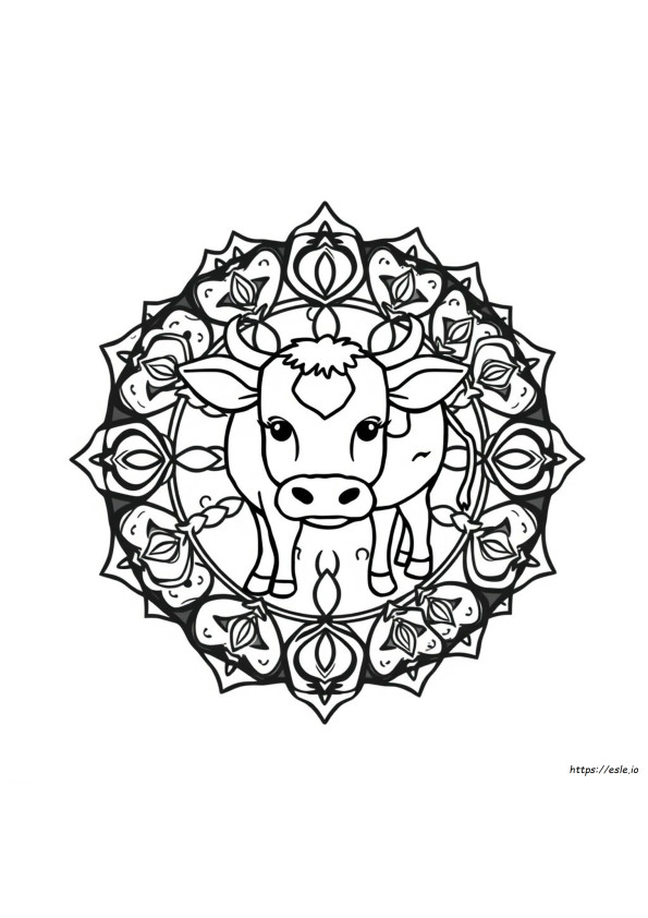 Mandala Inek Boyama Sayfaları