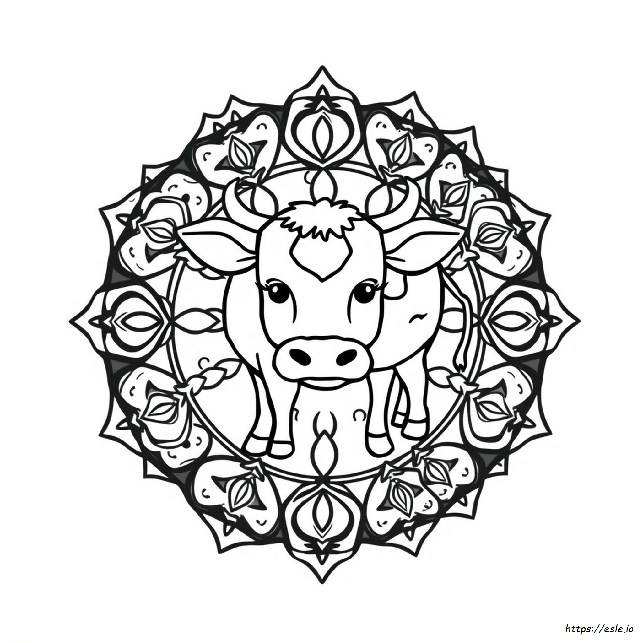 Mandala Cow Coloring Pages