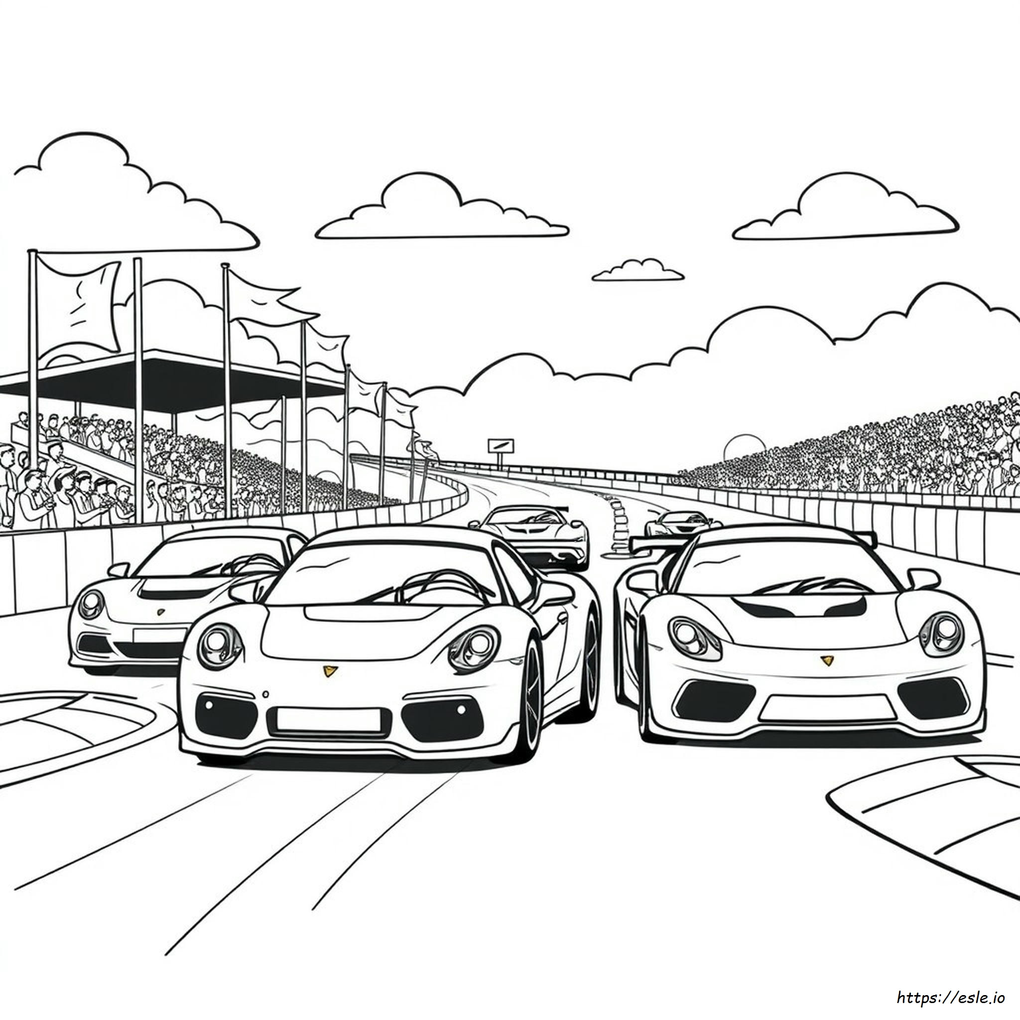 Coloriage Voitures Rapides