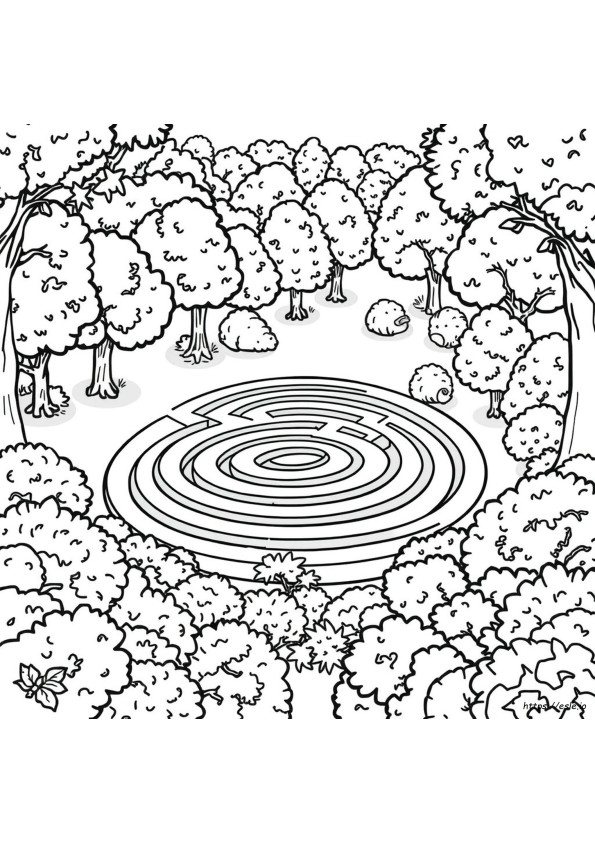 Labyrinth Ausmalbilder
