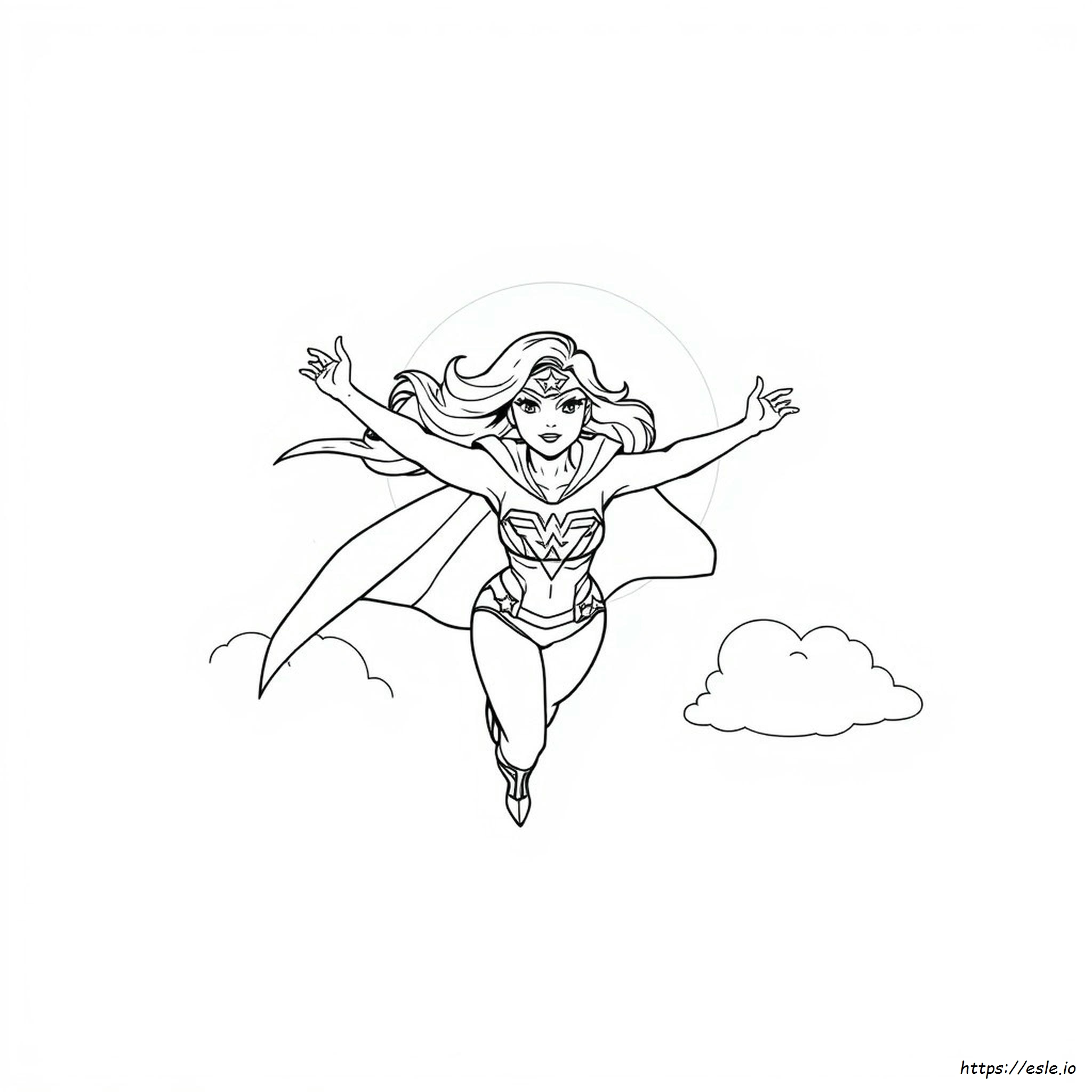Supergirl Colouring Pages
