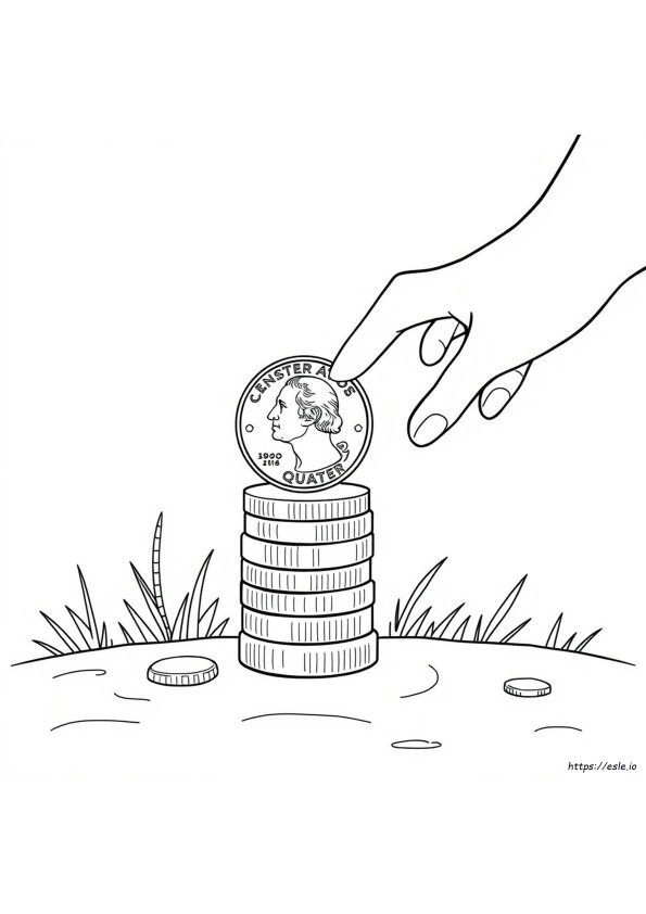 Quarter Coloring Sheet