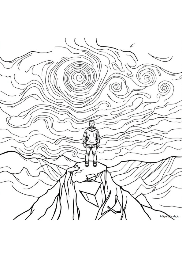The Scream Coloring Page