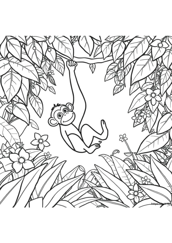 Coloriages De Singes Pour Adultes