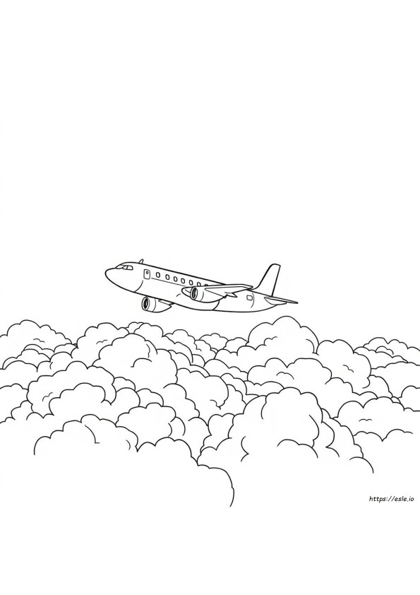 Plane Coloring Page
