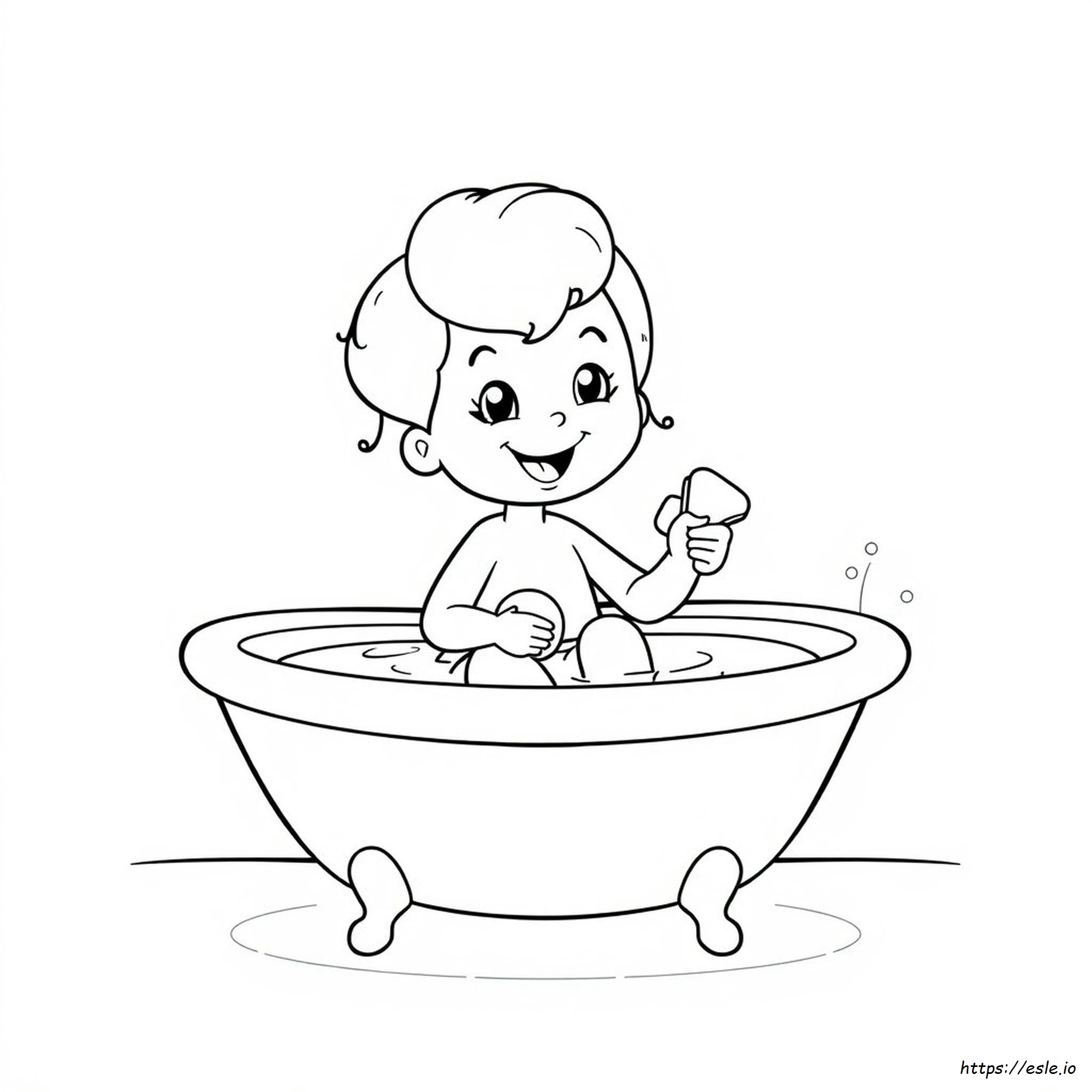 Bobbie Goods Badewanne Ausmalbild